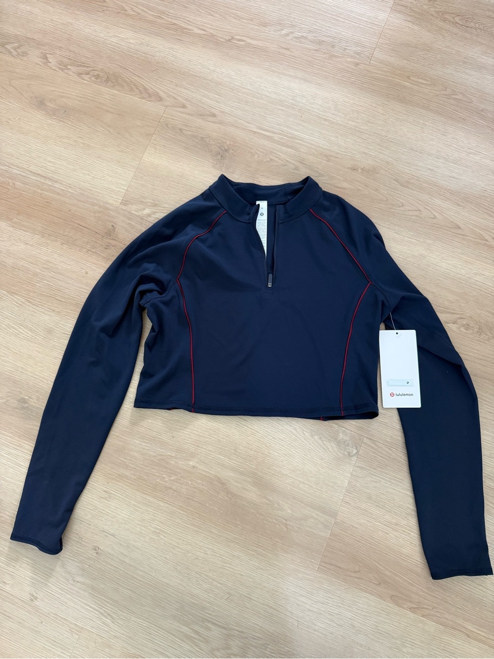 Lululemon Wunder Train Crop Long Sleeve Half Zip size 14